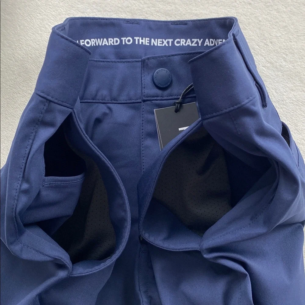 Rhone Commuter Flex Knit Flat Front Lifestyle/Performance Short (Navy) - Picture 9 of 16